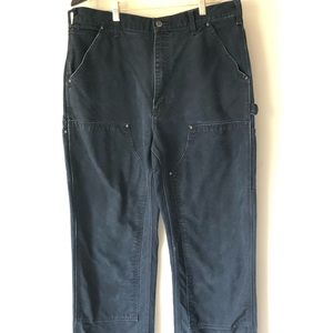 Carhartt black double front work pant 36x34